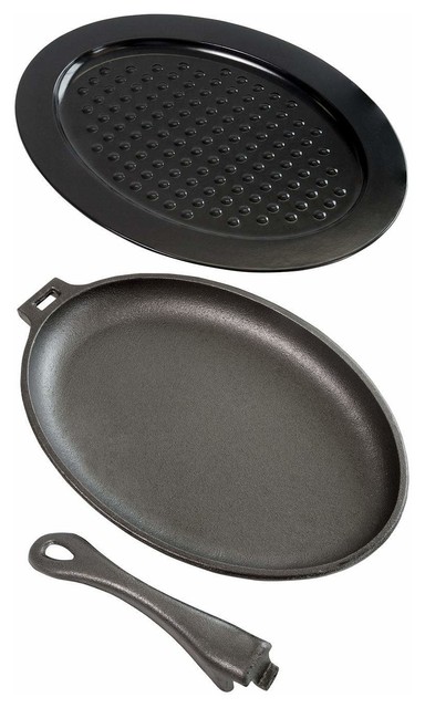 Cast Iron Frying Pan Skillet 22-28 cm Removable Handle Works Also With Induction 