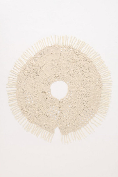 Knitting Circle Tree Skirt, Ivory