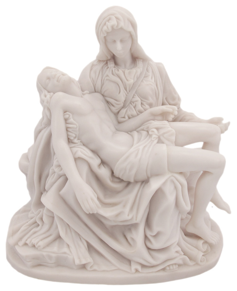 Michelangelo`s PIETA Marble Finish Desktop Statue Madonna Jesus