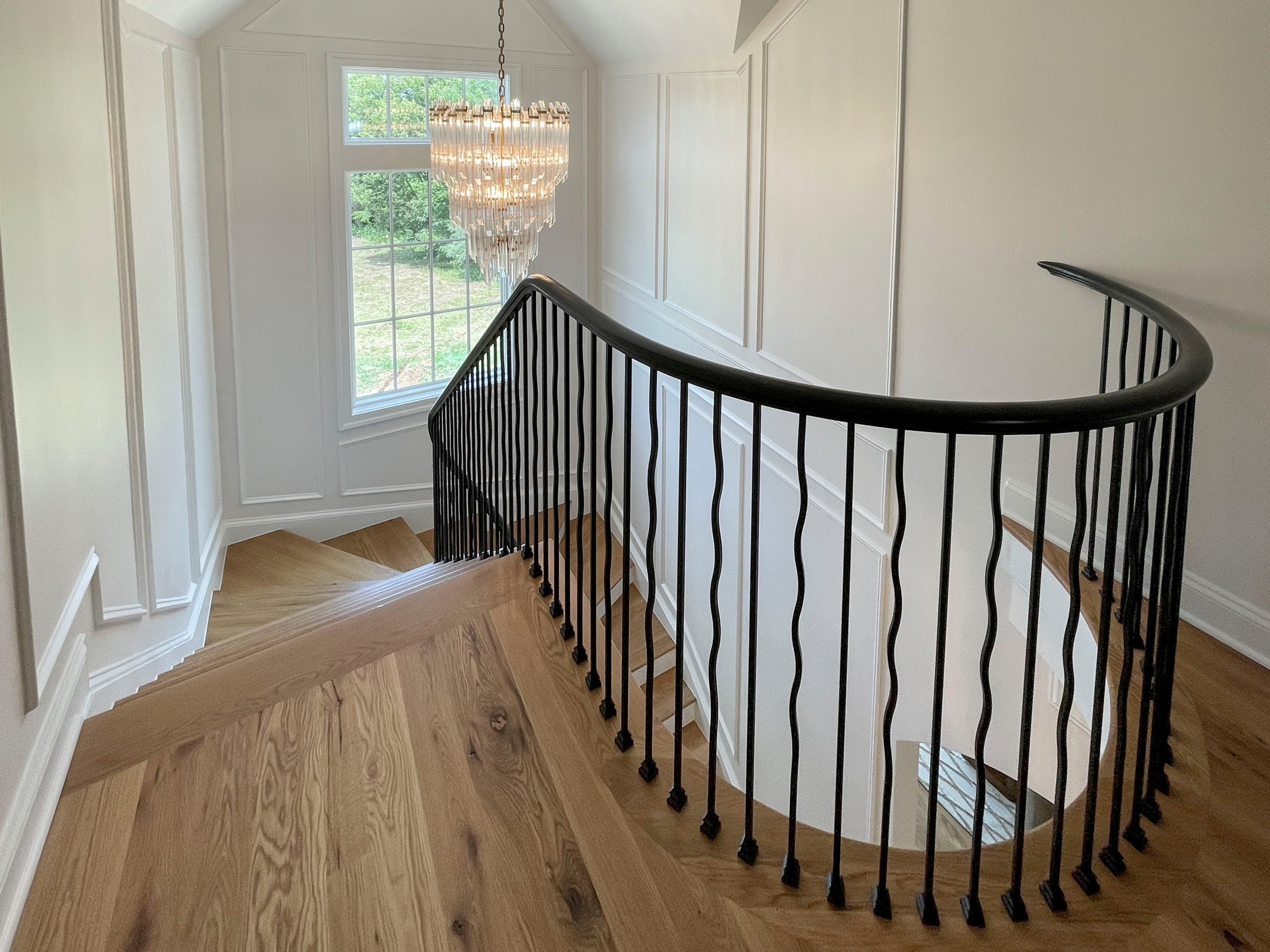 106_Modern Balustrade System Meets Traditional Winding Stairs, Aldie VA  20105