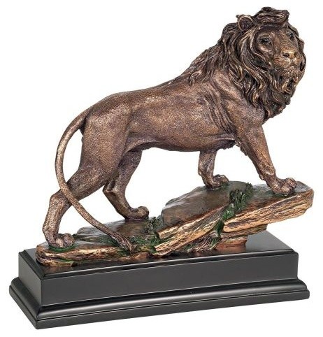 Regal Lion 11 High Sculpture Bronze Finish Contemporary Decorative Objects And Figurines By Silver Crystal Gallery Houzz