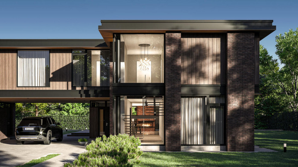 Проект с плоской кровлей 322 м2