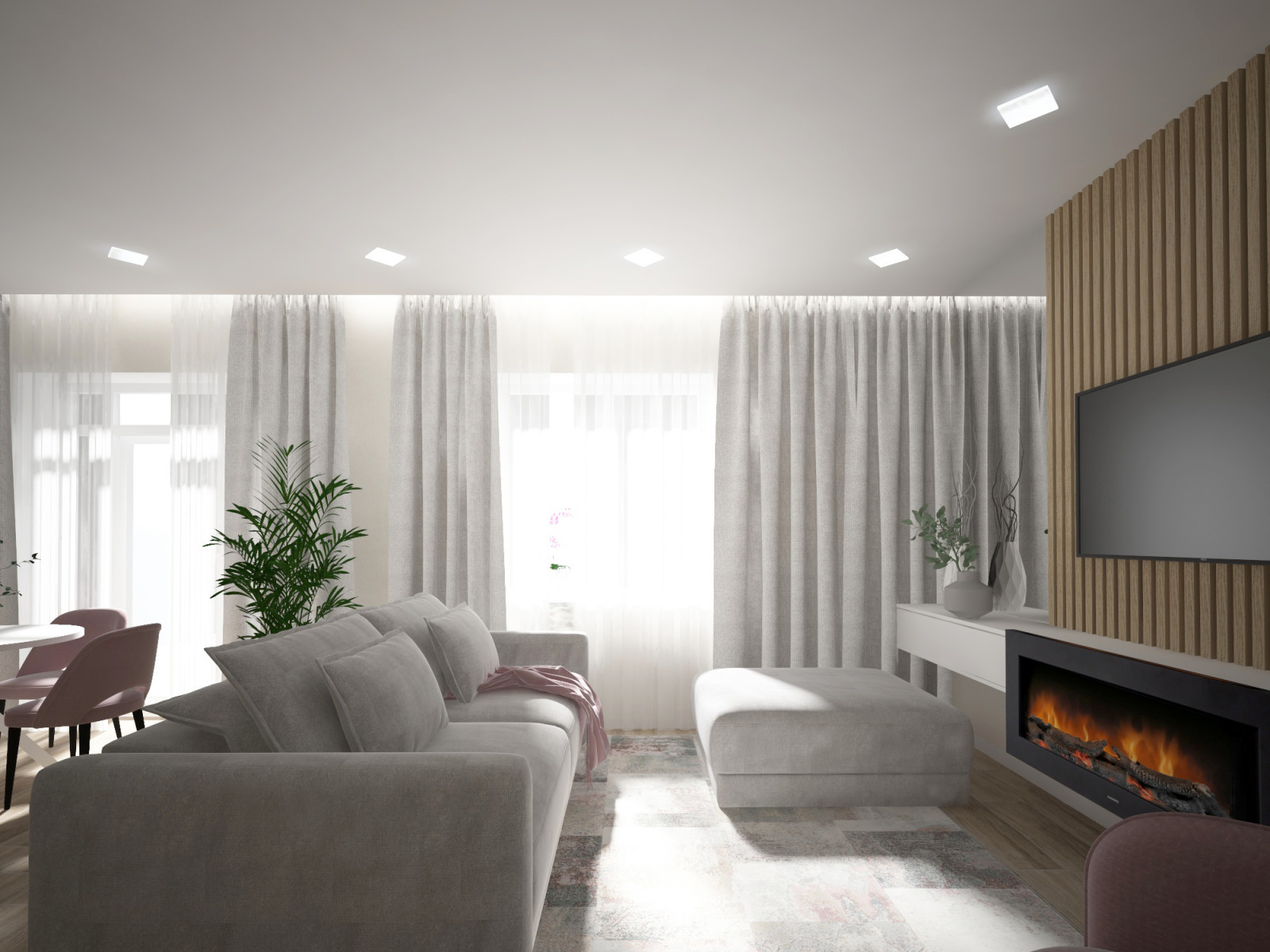 Кухня-гостиная в частном доме