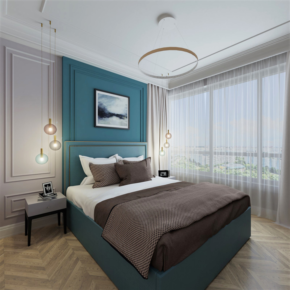 Квартира с французким акцентом в ЖК Ривер Парк. Спальня.