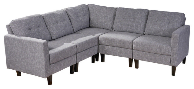Gdf Studio Marsh Mid Century Modern Sectional Sofa Set Gray Tweed Gdf Studio Marsh Mid Century Modern Sectional Sofa Set Gray Tweed