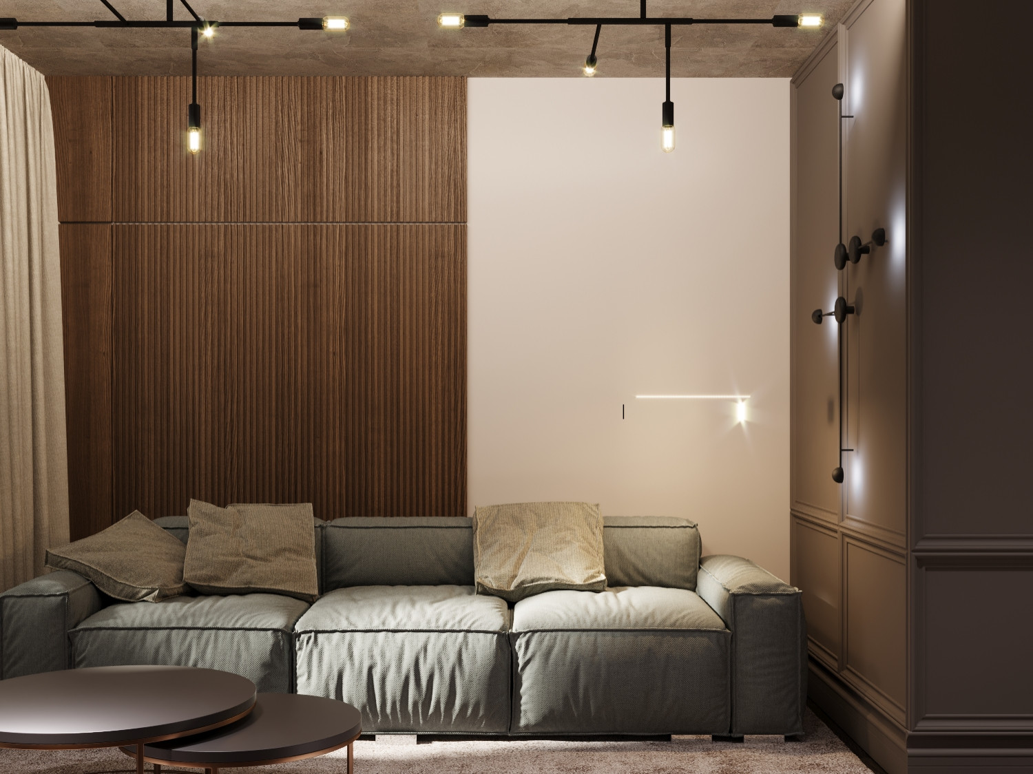 Дизайн гостиной в ЖК Галактика Pro