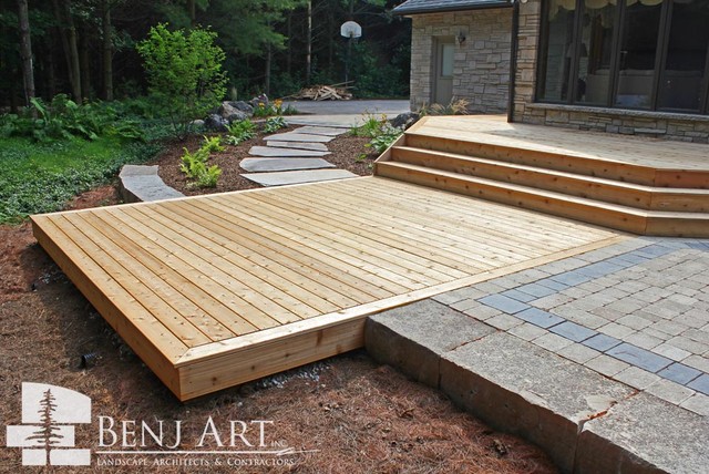 Custom Cedar Deck rustic-deck