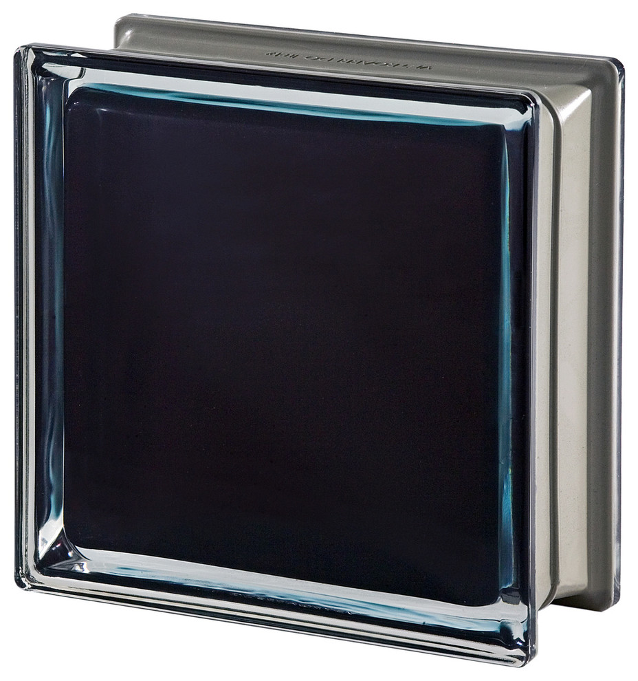 The Mendini Collection Glass Block, 100% Black
