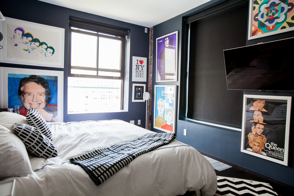 Eclectic bedroom in New York.