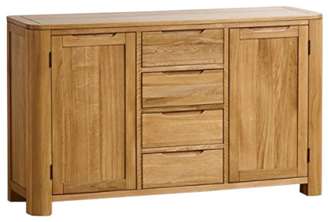 Romsey Natural Solid Oak Large Sideboard Storage Unit Console