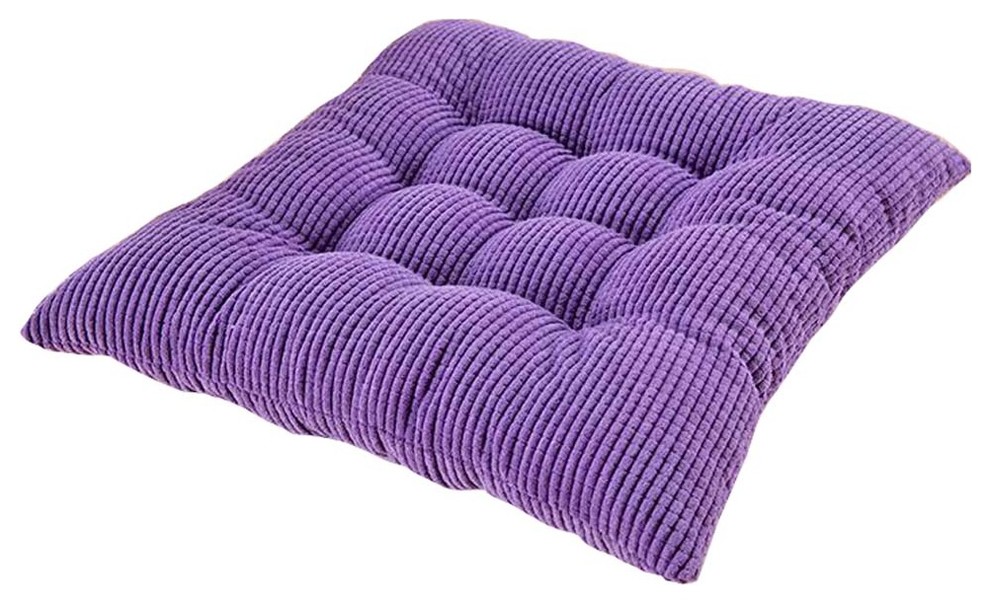 2 Piece Corduroy Square Chair Cushion Pads Purple Modern Seat Cushions By Blancho Bedding Corduroy Square Chair Cushion Pads