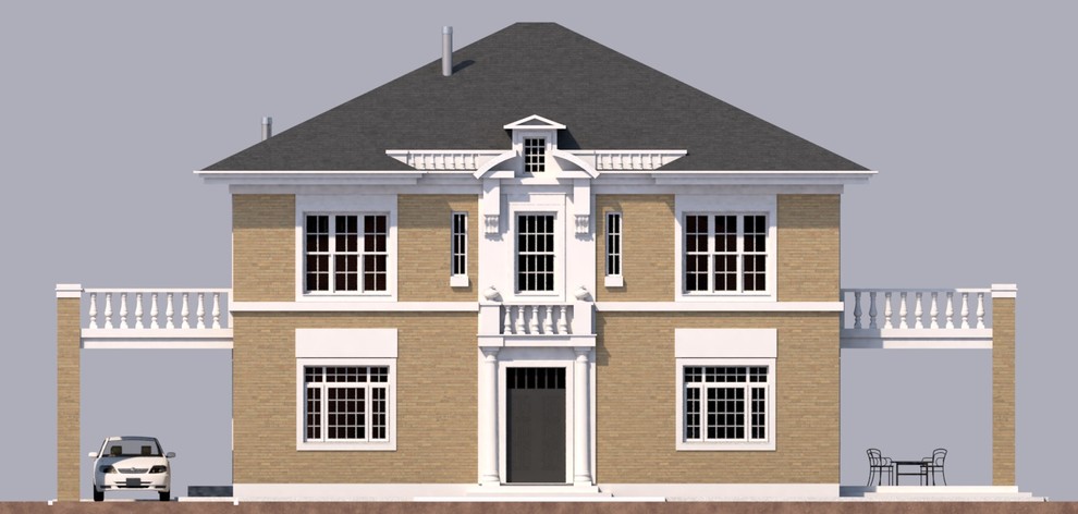 Коттедж с балконами