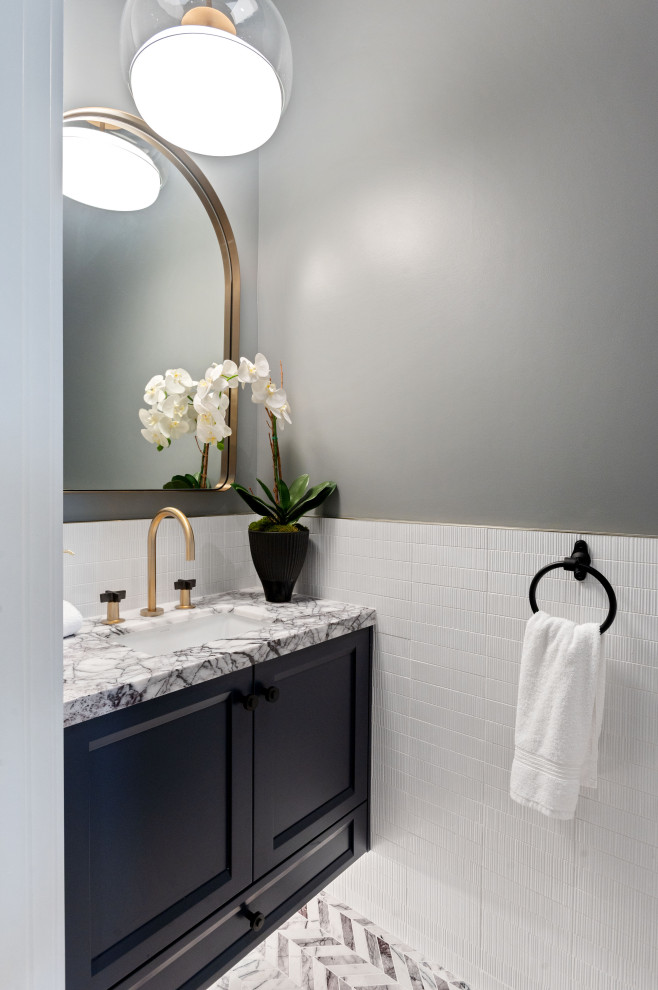 Building Powder Room Elizabeth St New Build - Powder Room - Transitional - Powder Room - San ...