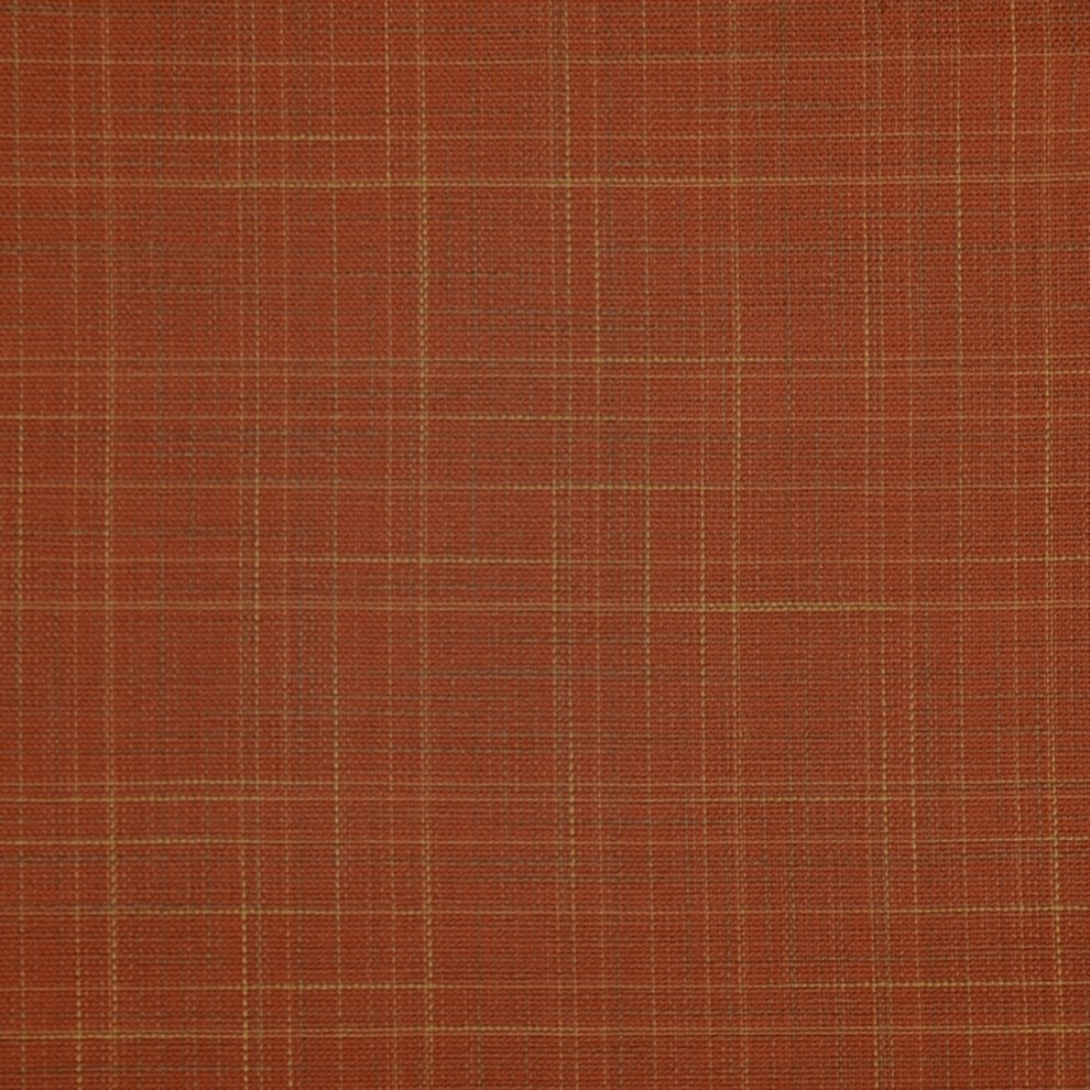 Pumpkin Orange Plaid Texture Upholstery Fabric