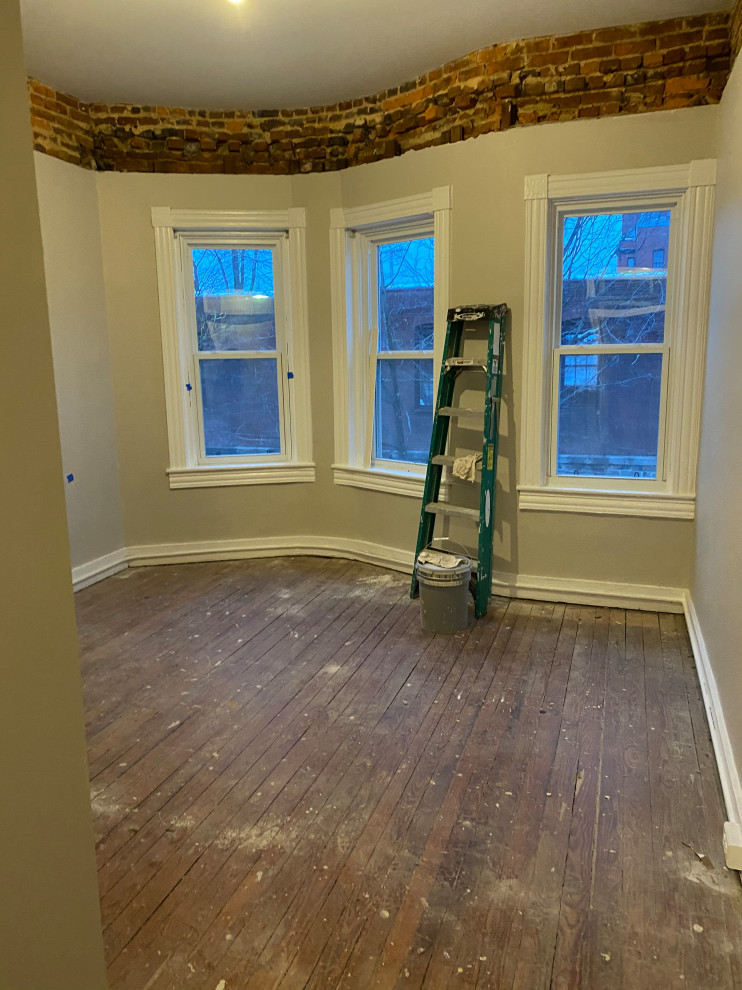 Transition drywall to brick