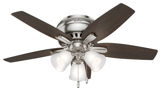 42 Newsome Low Profile Ceiling Fan With Light Transitional Fans By Hunter Company Houzz - Hunter 42 Low Profile Ceiling Fan With Light