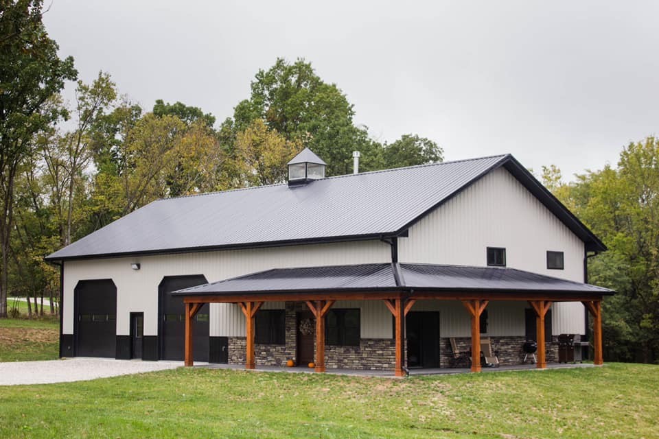 Garage workshop - large industrial attached three-car garage workshop idea