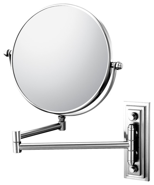 Mirror Image Chrome Classic Double Arm Wall Mirror