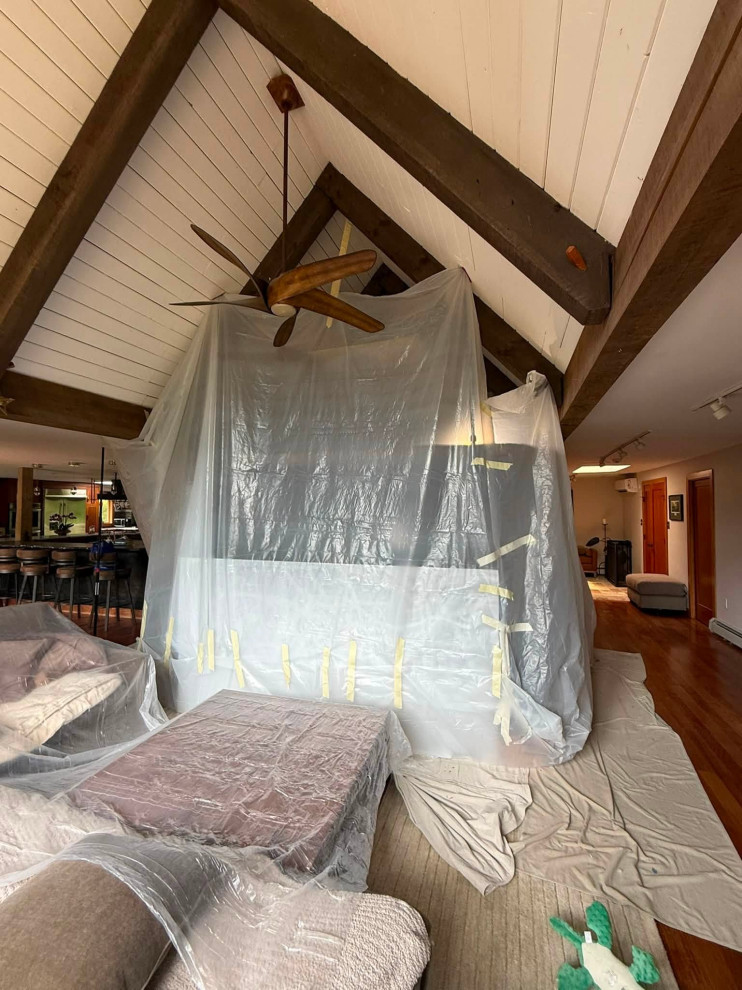 Microcement Fireplace Renovation