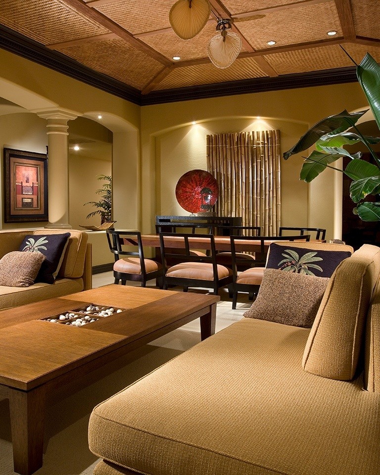 This is an example of an asian living room in Phoenix.