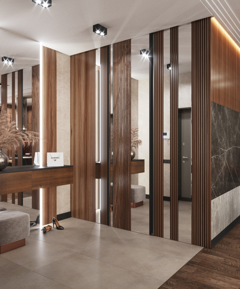 Прихожая с гардеробной в ЖК "Бульварный переулок"