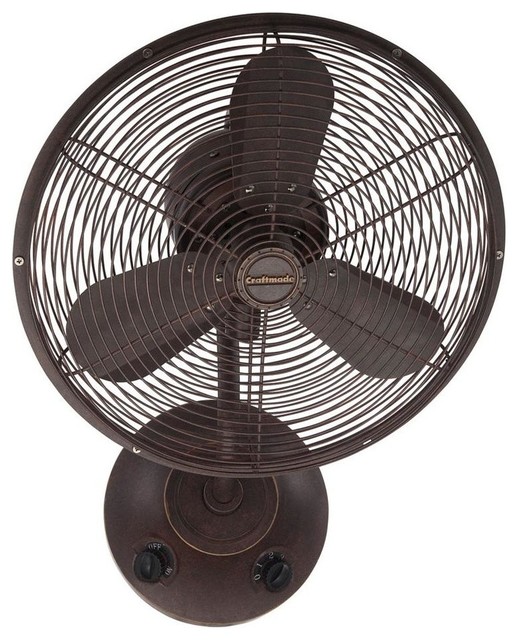 Bellows I 16 Wall Mount Fan Aged Bronze Textured