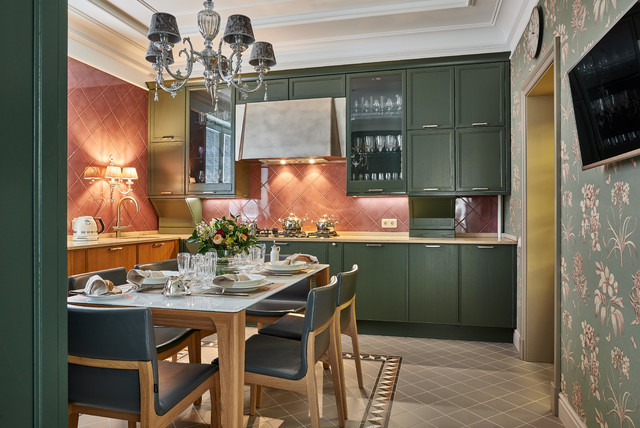 Цвет и мистика в интерьере transitional-kitchen