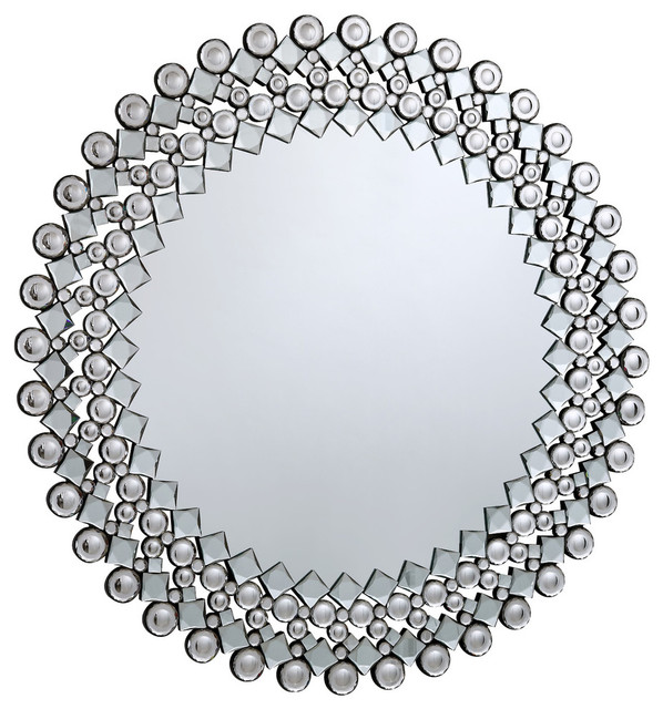 Crystal Wall Mirror modern crystal mirror, clear, 39.5" - contemporary - wall mirrors Crystal Wall Mirror modern crystal mirror, clear, 39.5" - contemporary - wall mirrors