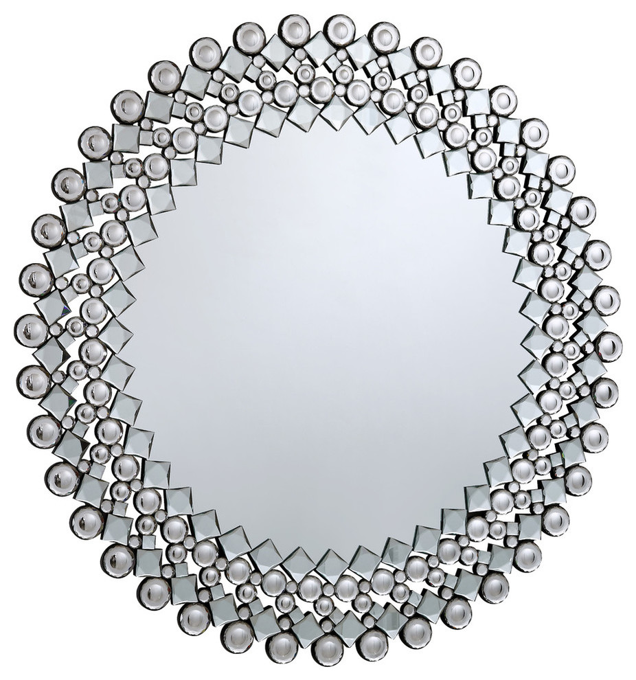 Modern Crystal Mirror Contemporary Wall Mirrors by Hansen Wholesale