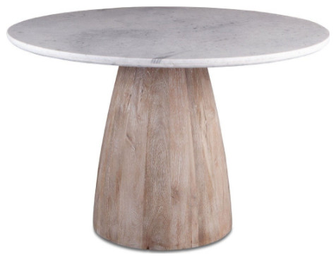 Palm Springs Round Dining Table White Marble Dine Farmhouse Tables By Ing Rock Home Source Houzz Palm Springs Round Dining Table White, Round Dining Table Wooden Base