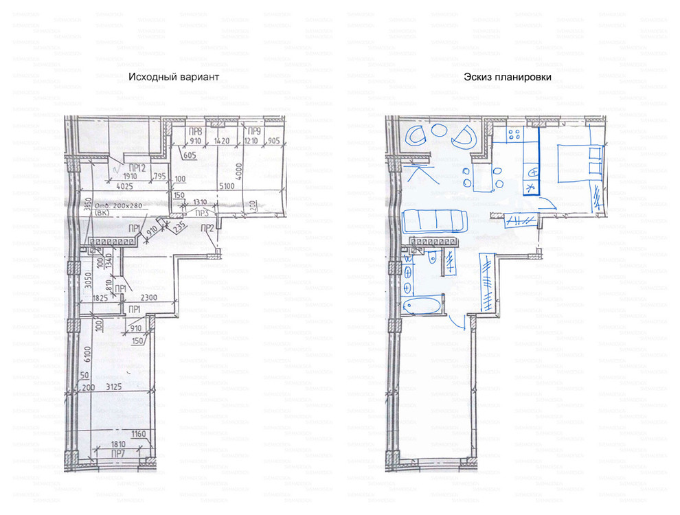 Идеи перепланировки для двухкомнатных квартир