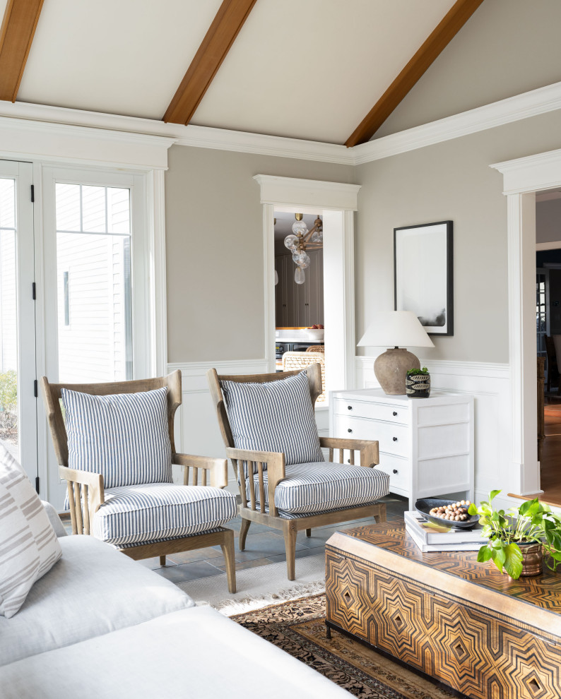 North Shore Refresh - Beach Style - Sunroom - Boston - by Beige and ...