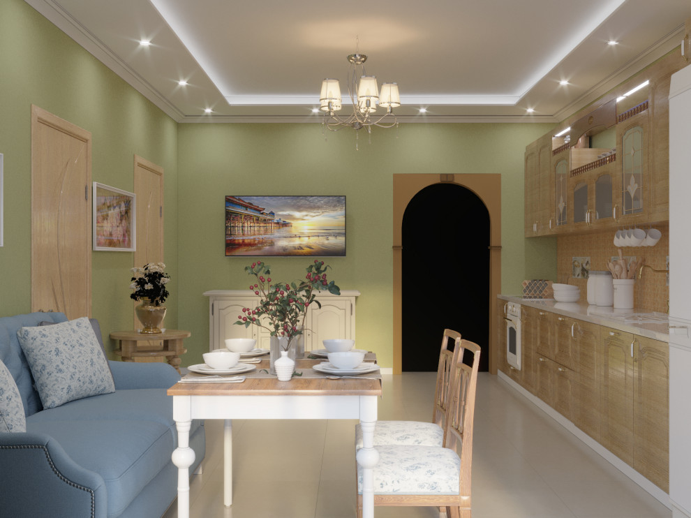 Кухня гостиная в частном доме