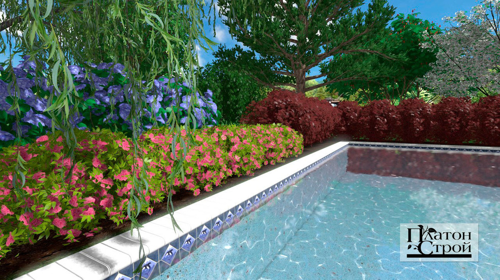 Барбекю возле бассейна