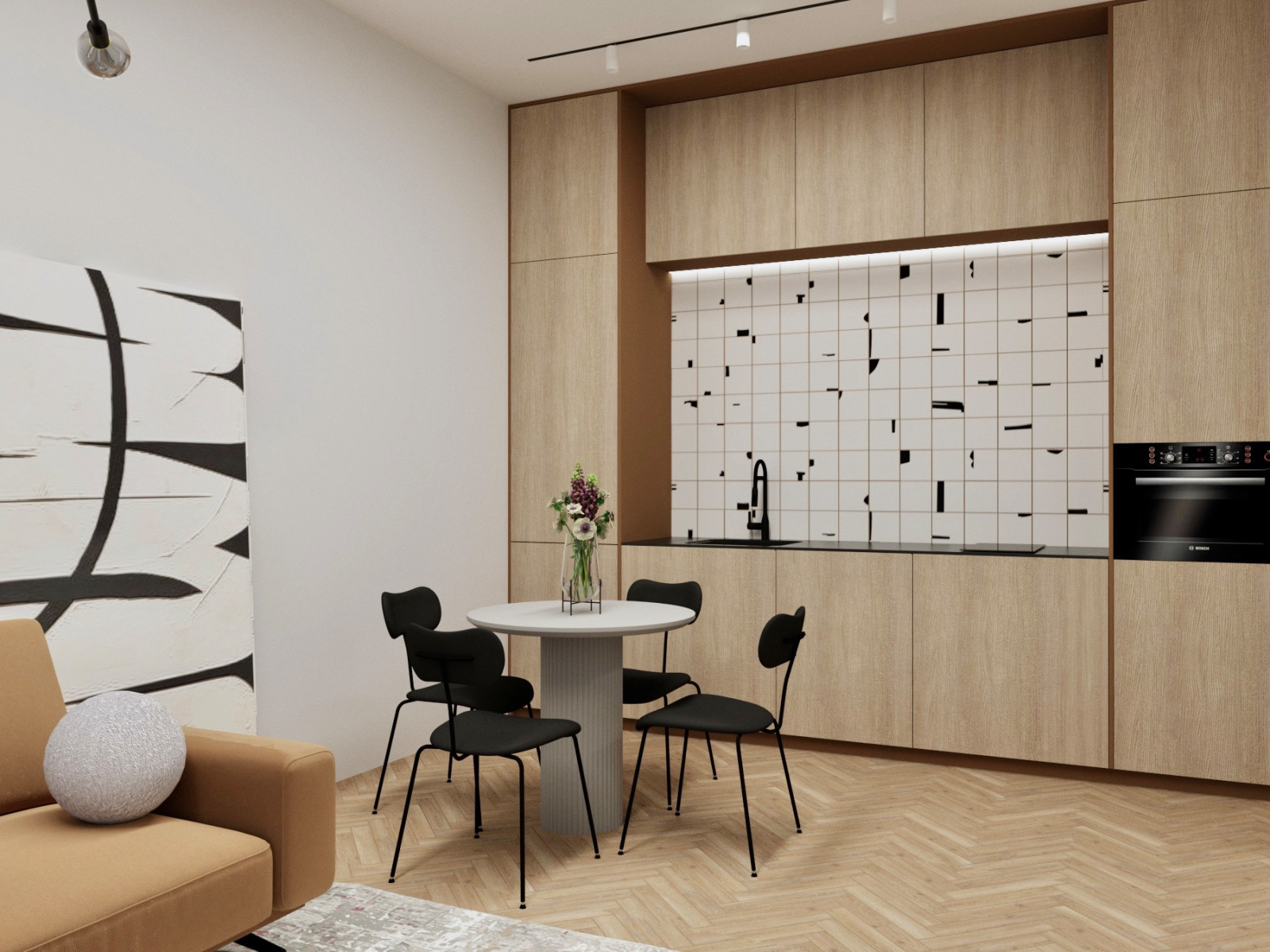 Гостиная из проекта "Блик заката" (Авторский квартал Машаров)