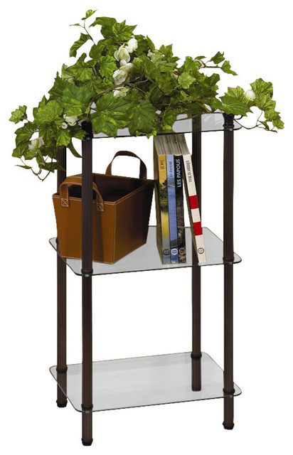 3 Shelf Oil Rubbed Bronze Tower L Etagere Contemporary Display 3 Shelf Oil Rubbed Bronze Tower L Etagere