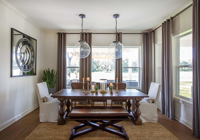 The Hampton Model Home transitional-dining-room