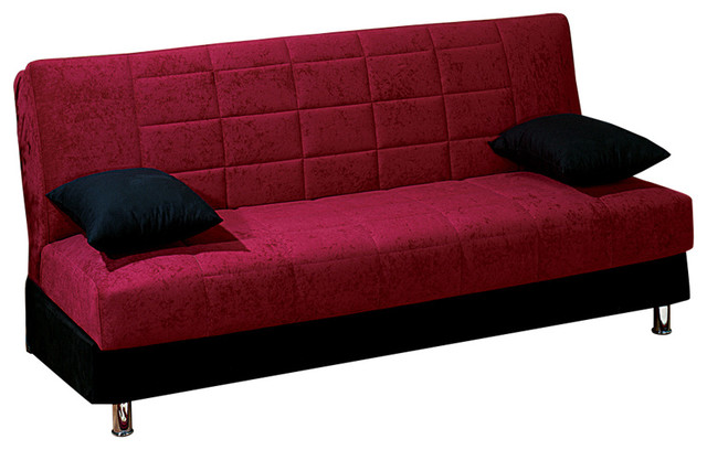 Empire Furniture Usa Chicago Modern Armless Convertible Sofa Bed Empire Furniture Usa Chicago Modern Armless Convertible Sofa Bed Burgundy