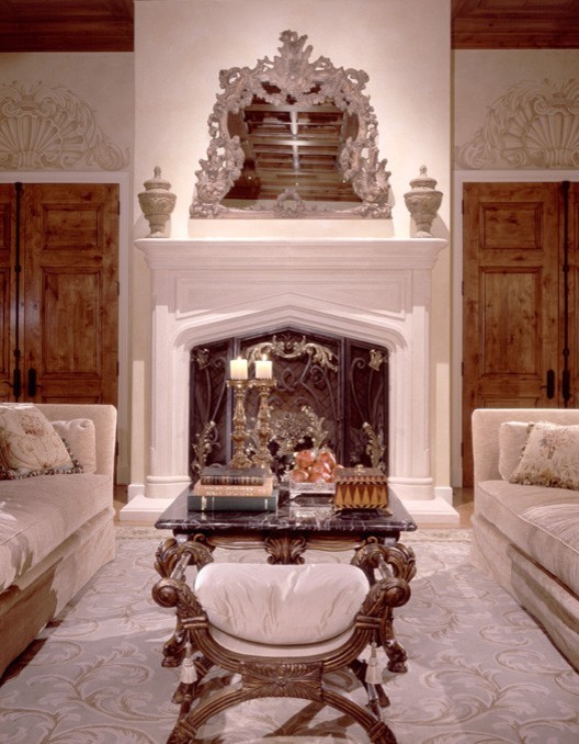 Photo of a mediterranean family room in Phoenix.