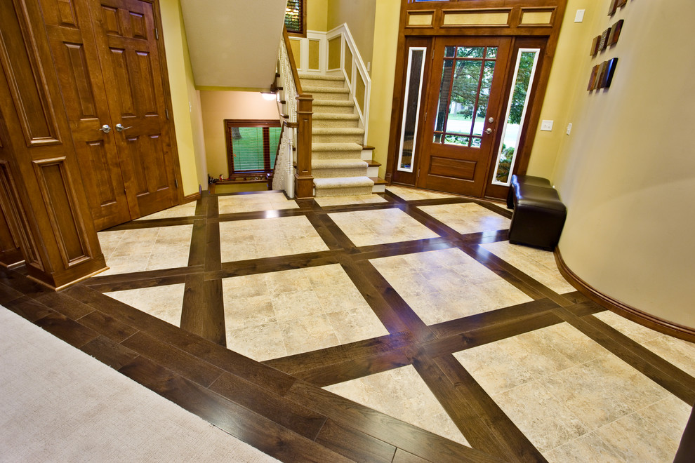 Inspiration for an eclectic entryway remodel in Minneapolis