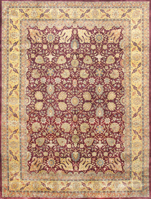 Baku Collection Hand-Knotted Lamb's Wool Area Rug, 8'9"x11'6"