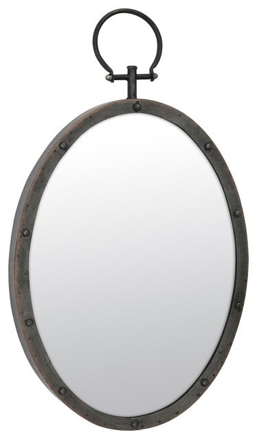industrial rivet wall mirror