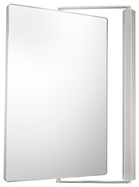 Metro Pivot Mirror With 1x and 1x Magnification, Brushed Nickel