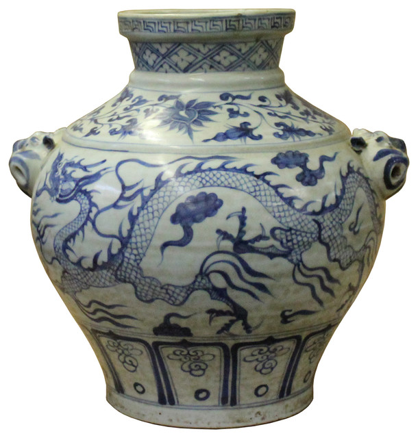 Chinese Small Blue White Porcelain Graphic Fat Body Vase Jar Hws183 Chinese Small Blue White Porcelain Graphic Fat Body Vase Jar Hws183