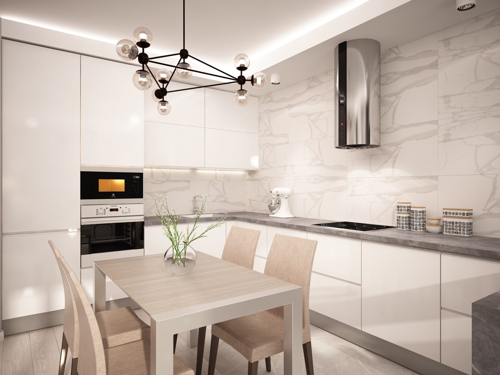 ЖК Акварели. Современный и светлый дизайн проект трехкомнатной квартиры.