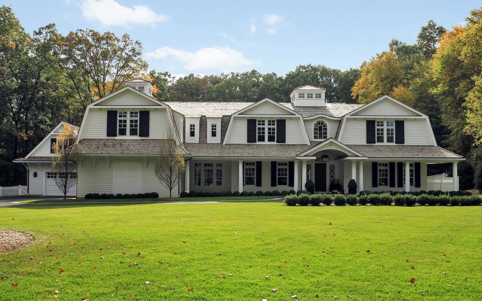 White Dutch Farm House Colonial In Franklin Lakes NJ