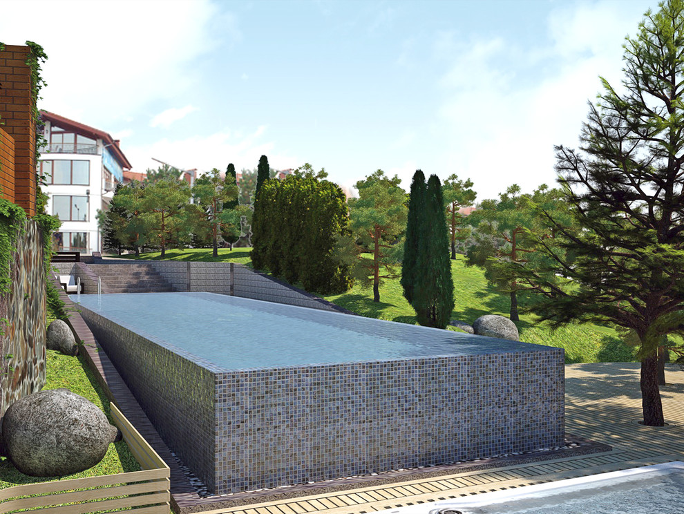 Благоустройство Бассейной зоны проект бассейна в "Вязовой роще" 2012г.