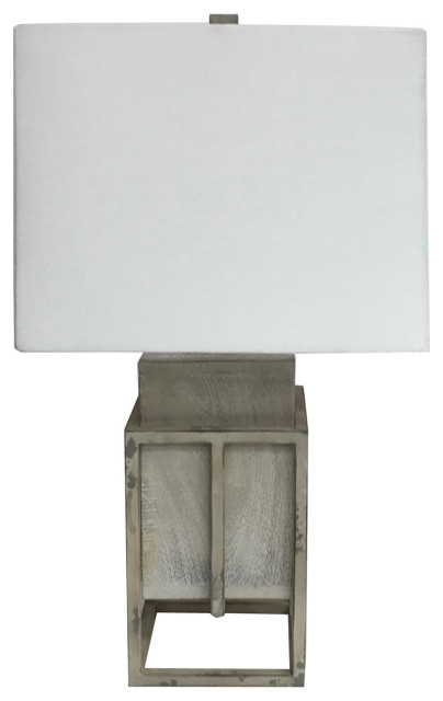 Cleary Table Lamp, Antique Grey