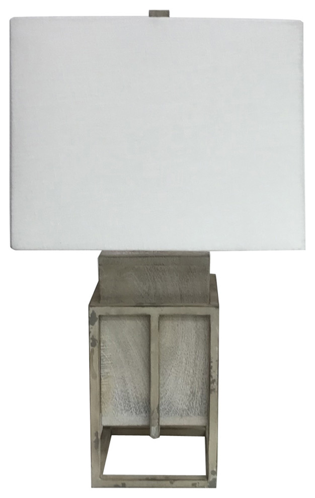 Cleary Table Lamp, Antique Grey