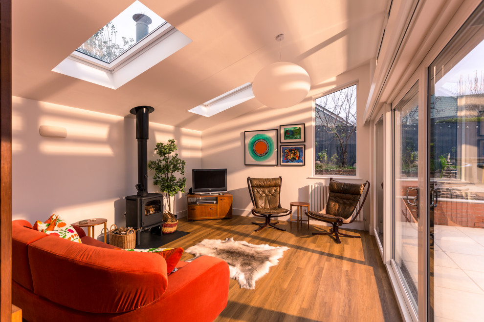 Medium sized contemporary living room in Devon.